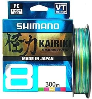 Shimano Kairiki 8, 300 Metros, Multicolor, Hilo de Pesca Trenzado, 59WPLA68R2